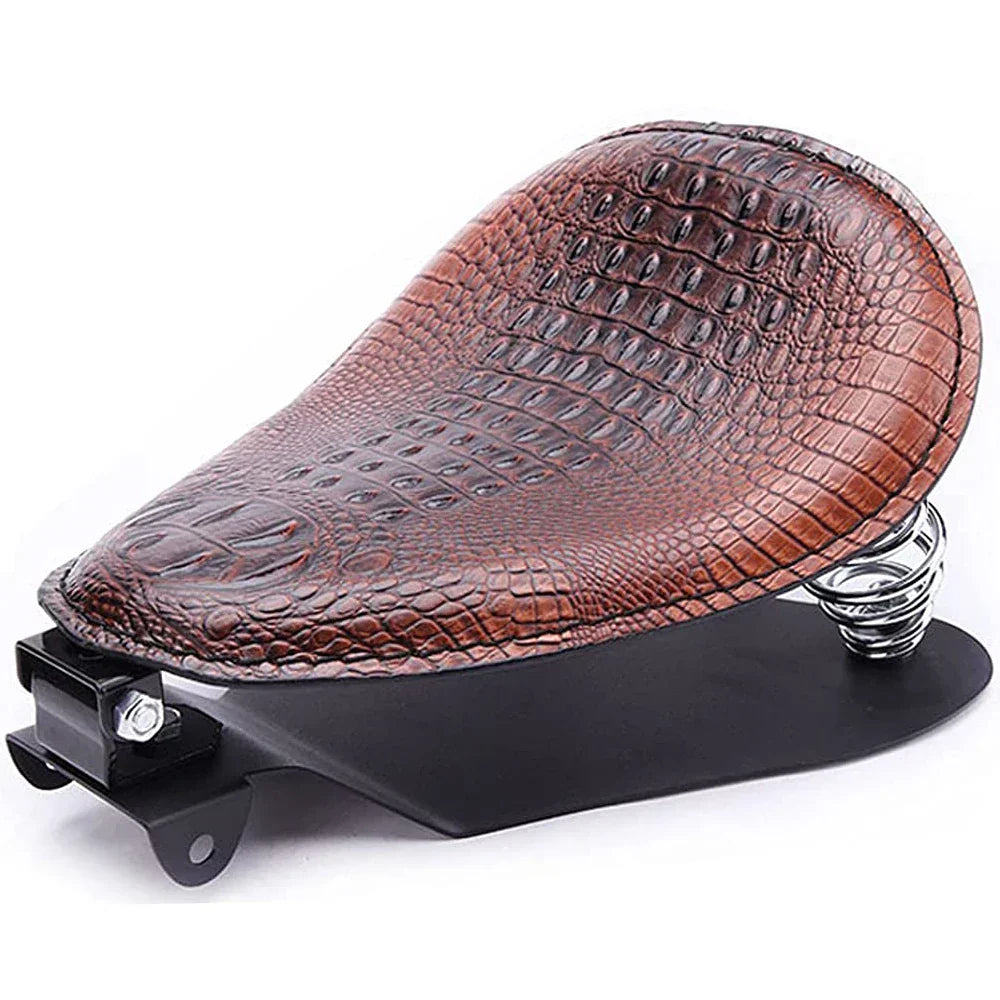 Selle de moto solo en cuir marron