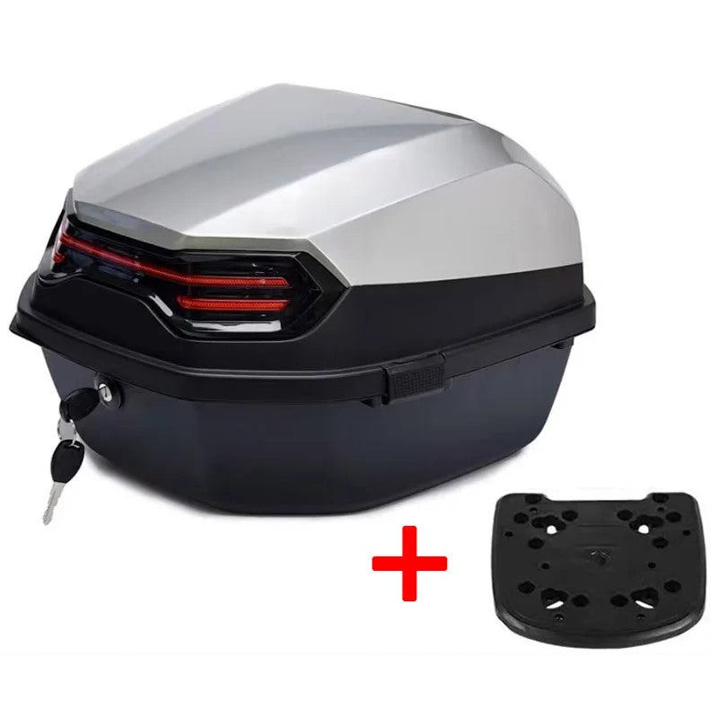 Top case moto argent 30l