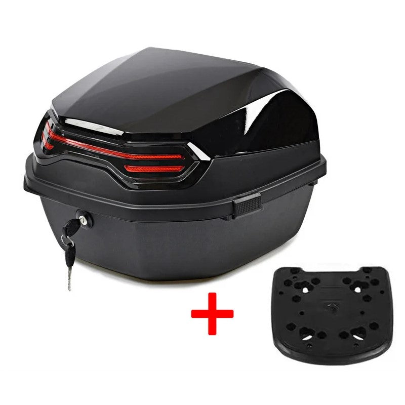 Top case moto noir 30l