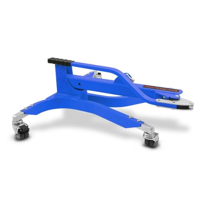 Lève moto centrale ConStands Power bleu avec plaque de base