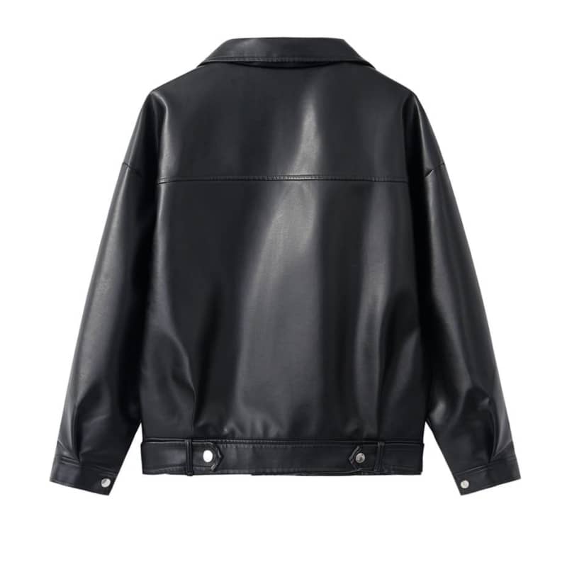 Veste biker femme noir