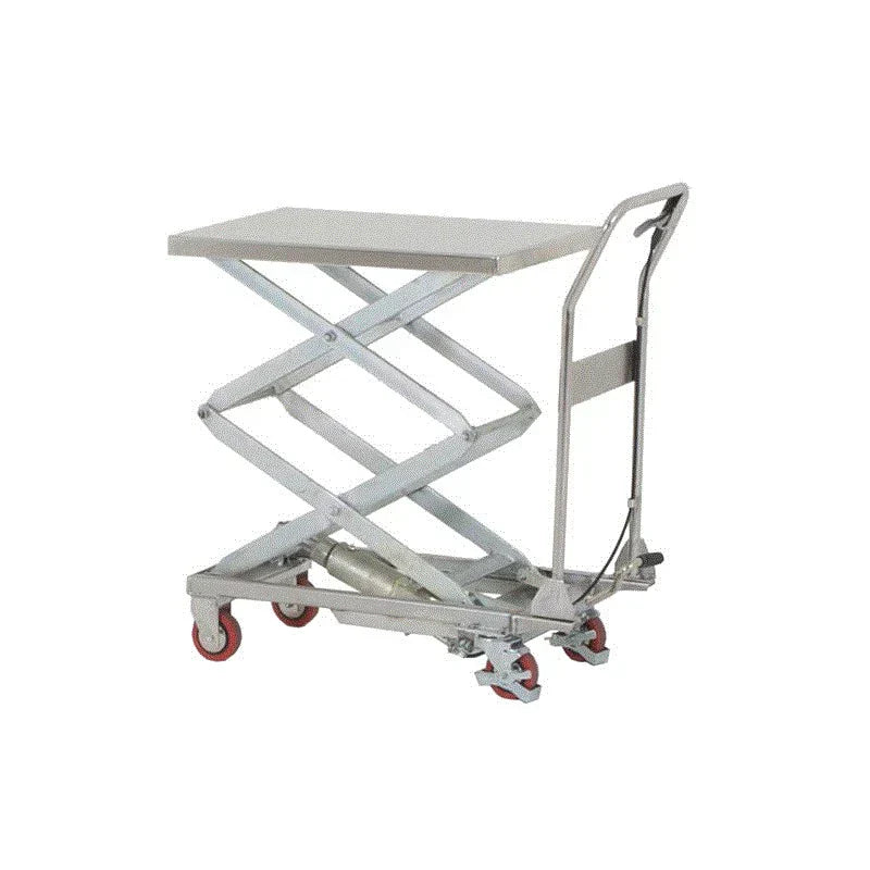 Table élévatrice à ciseaux doubles en inox 304 - Espace Équipement