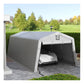 Tente de garage carport 6 x 3,3 x 2,4 m en acier galvanisé - Robuste, PE haute densité 150 g/m², imperméable et anti-UV - Gris