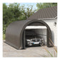 Tente de garage carport 5 x 3 x 2,4 m - Acier galvanisé robuste, PE haute densité 190 g/m², imperméable et anti-UV, gris