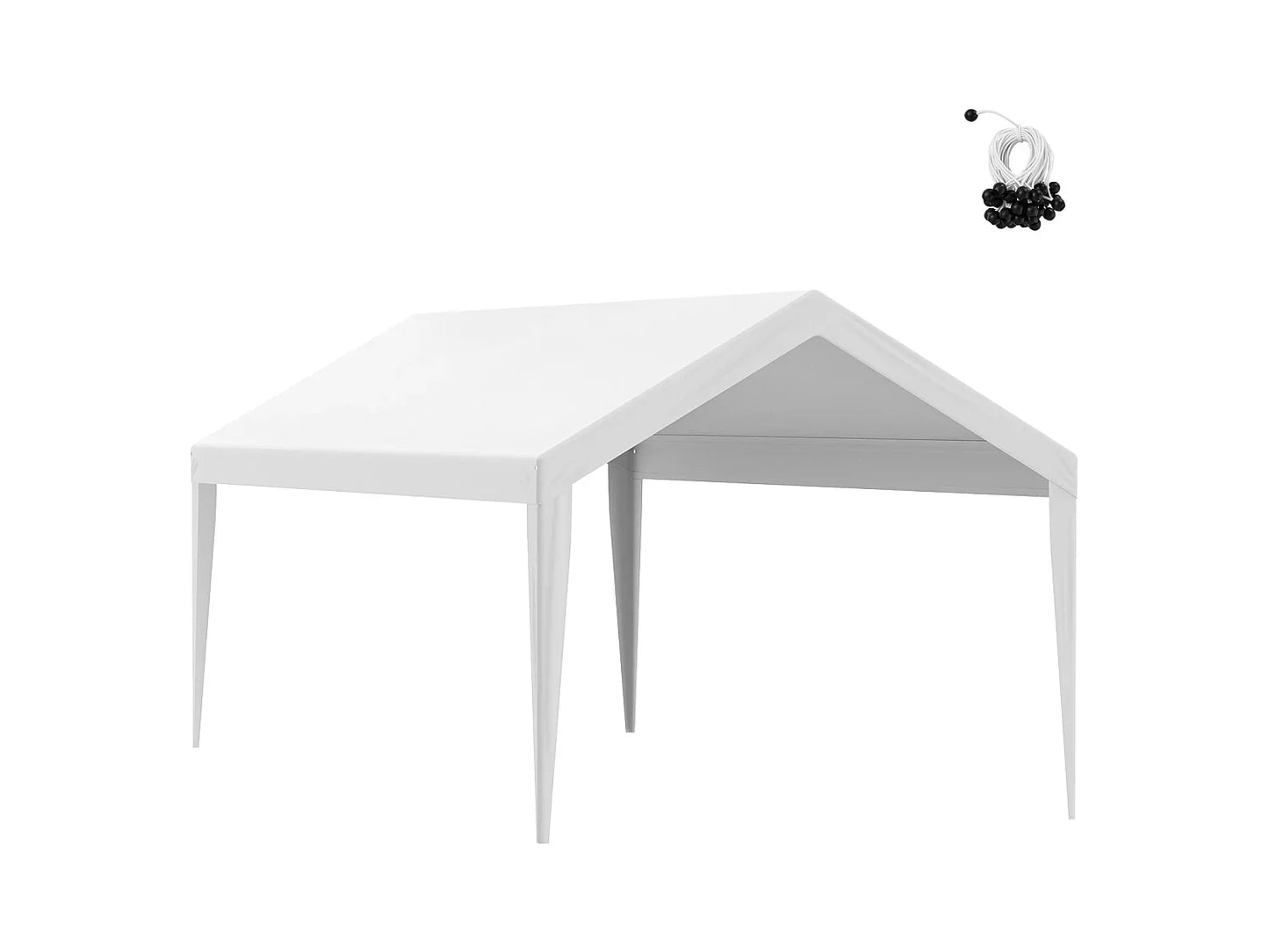 Toile de Rechange SucceBuy pour Abri d'Auto, 305 x 610 cm, Blanc