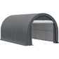 Tente de garage carport 5 x 3 x 2,4 m - Acier galvanisé robuste, PE haute densité 190 g/m², imperméable et anti-UV, gris