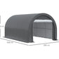 Tente de garage carport 5 x 3 x 2,4 m - Acier galvanisé robuste, PE haute densité 190 g/m², imperméable et anti-UV, gris