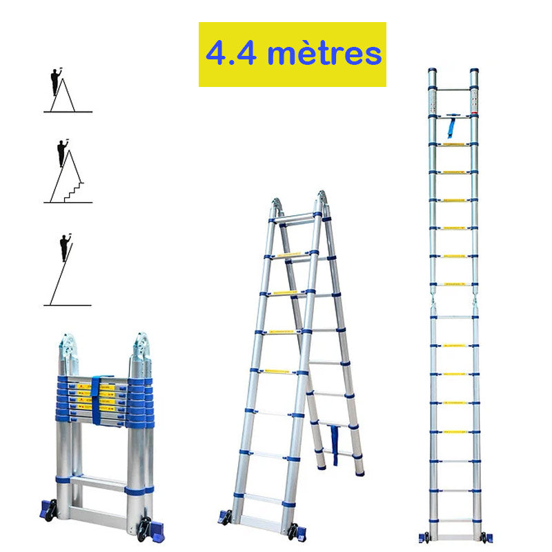 Échelle télescopique portable et pliante Jusqu'à 12m