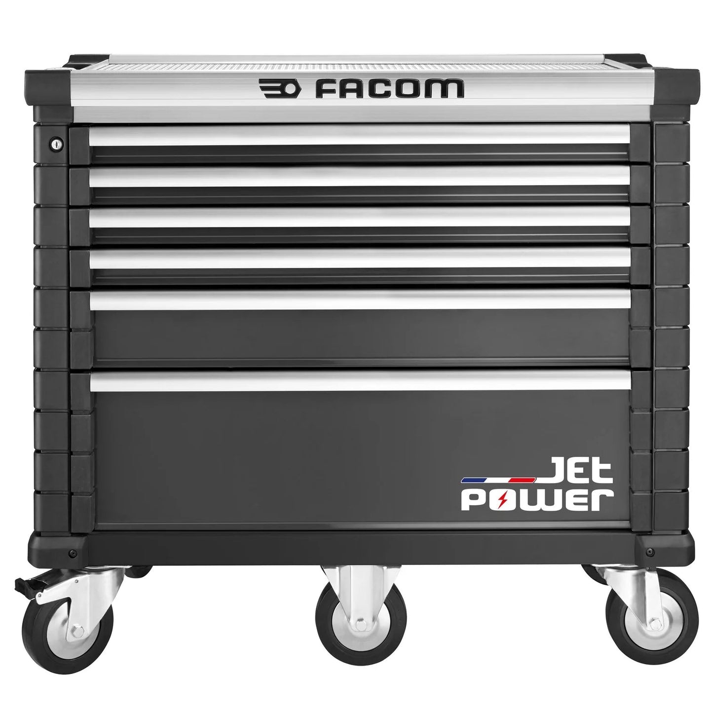 Servante 6 Tiroirs Noire avec Tiroir Énergisé - Noir