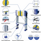 Échelle télescopique portable et pliante Jusqu'à 12m