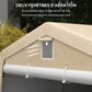 Tente garage carport Outsunny - 6,2 x 3,3 x 2,4 m, acier galvanisé, PE haute densité 150 g/m², imperméable et anti-UV