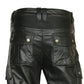 Pantalon de moto en cuir pour homme motard