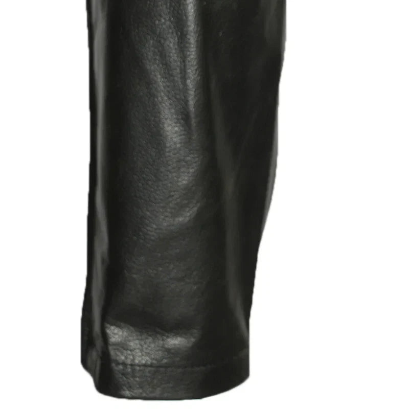 Pantalon de moto en cuir pour homme motard