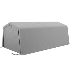Tente de garage Outsunny - Carport 6,2 x 3,3 x 2,4 m en acier galvanisé, robuste, PE haute densité 150 g/m², imperméable et anti-UV