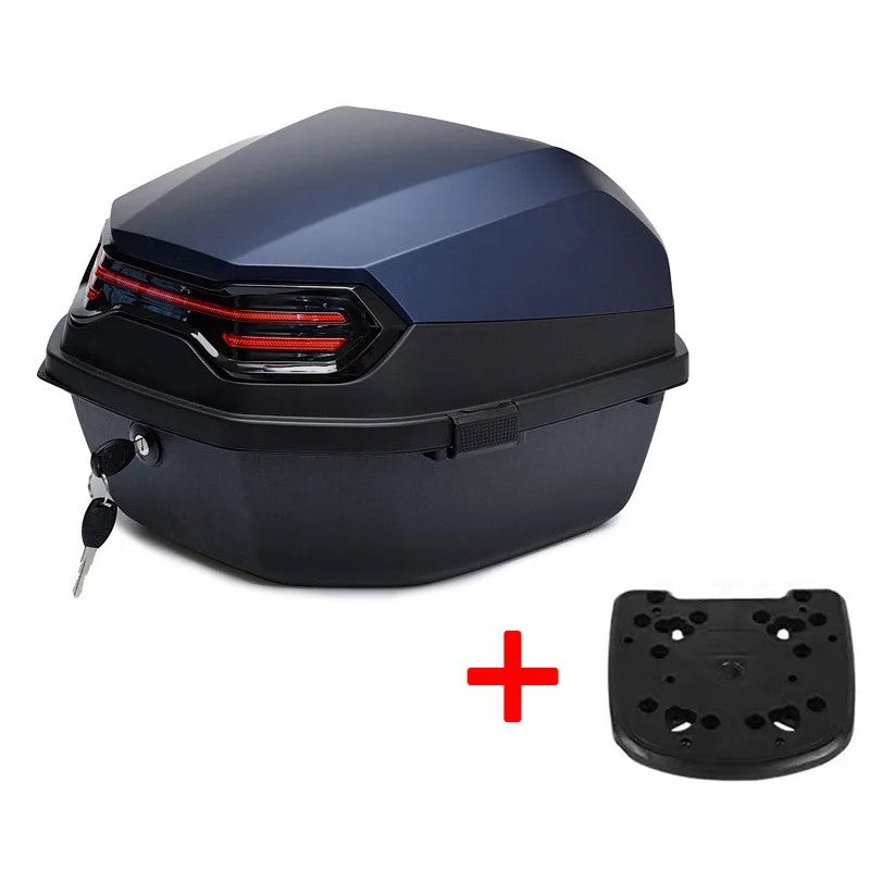 Top case moto bleu marine 30l