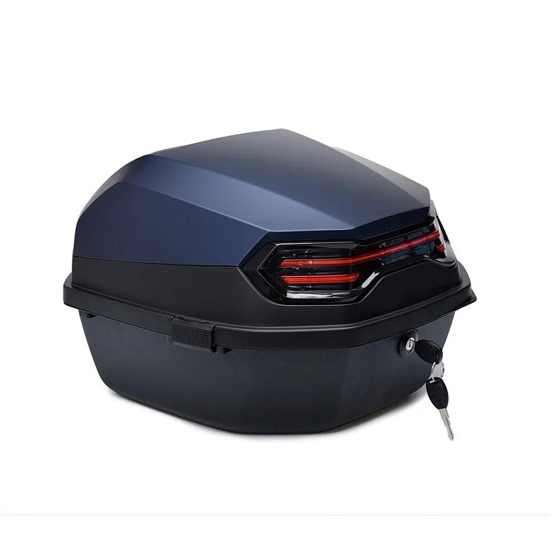 Top case moto bleu marine 30l