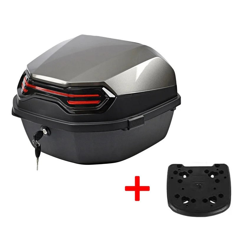 Top case moto gris 30l