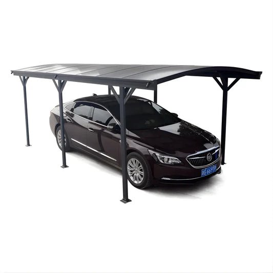 Carport en Aluminium Anthracite - 3x5,05m et Polycarbonate