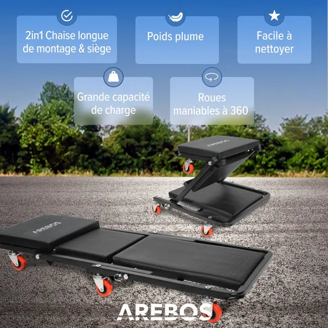 Chariot de Visite Mécanicien - Chariot d’Atelier 150 kg