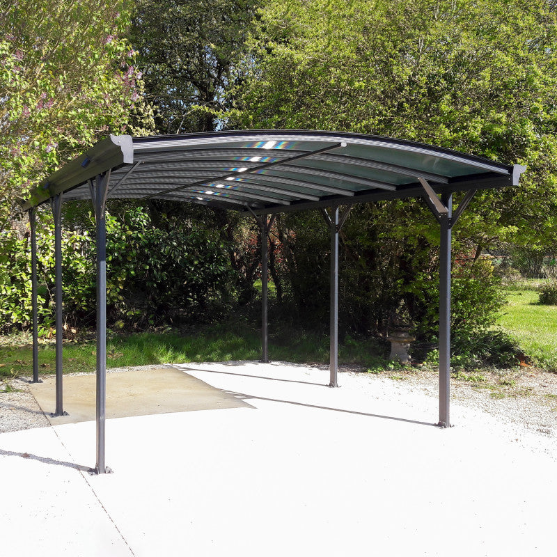 Carport en Aluminium Anthracite - 3x5,05m et Polycarbonate