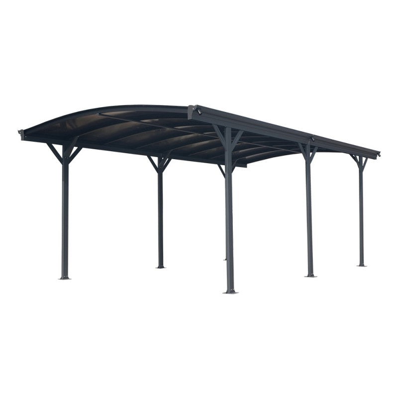 Carport en Aluminium Anthracite - 3x5,05m et Polycarbonate
