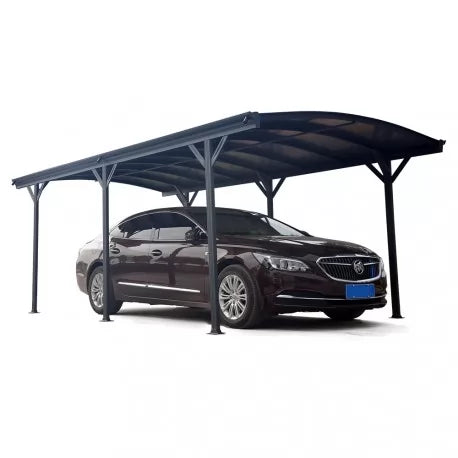 Carport en Aluminium Anthracite - 3x5,05m et Polycarbonate