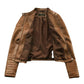 Veste biker marron femme