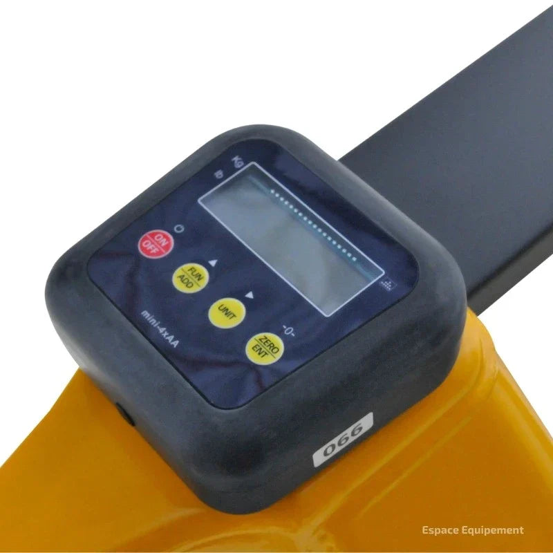 Transpalette peseur haute précision 0,1 % à piles